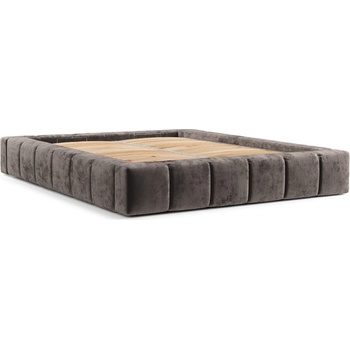 Maison de Reve Кафяво тапицирано двойно легло с място за съхранение с включена подматрачна рамка 160x200 cm Aruba L - Maison de Rêve (ARUBAL160_MDR_P0_LOT39_M0_NF_T0_L65)