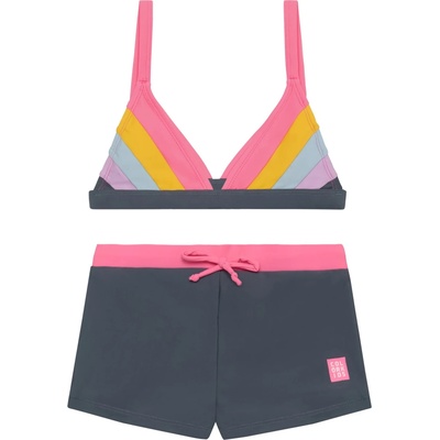 Color Kids Детски комплект бикини Color Kids Kid's Bikini Colorblock Bikini - Pink Lemonade - размер 140 (EU) (750-2556-0215)