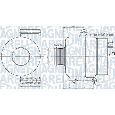 Alternátor MAGNETI MARELLI 063731935010