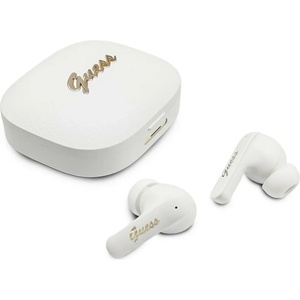 GUESS Script Metal Logo TWS earbuds white (GUTWSX45PGSH) Слушалки