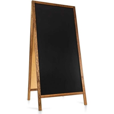 A-Z Reklama CZ Dřevěný poutač s křídovou tabulí – plocha 64 × 136 cm – tmavě hnědý – kód PMPCHDARK-XL