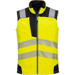 Portwest hi-vis pw325 / Светлоотразителна софтшел жилетка pw3 - hv жълто/черно s (pw325ybrs)