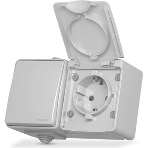 Videx КЛЮЧ С КОНТАКТ ВЪНШЕН ДВОЕН videx ШУКО ip65 vf-bnw3-g СИВ (2040404)