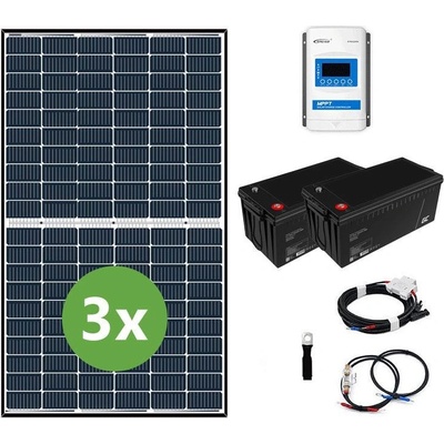 Ecoprodukt ostrovní systém 1,23 kWp 24V s 40A MPPT 200Ah – Zbozi.Blesk.cz