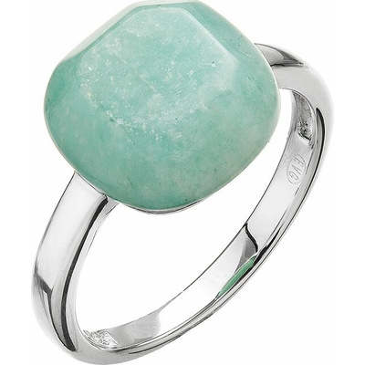 Evolution Group Stříbrný prsten čtverec s amazonitem 15028.3