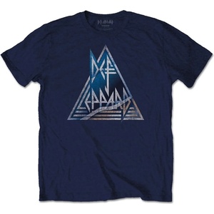 Def Leppard Triangle Logo Navy Blue M Риза (DEFLTS05MN02)