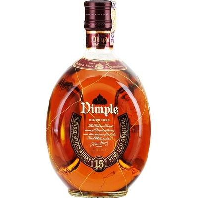 Dimple Whisky 15y 43% 1 l (čistá fľaša)
