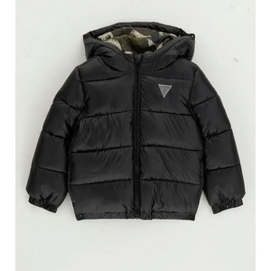 GUESS Зимно яке за мини момче в черен цвят с лого Guess