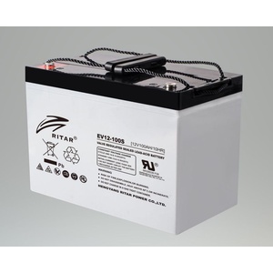 Ritar Оловна батерия RITAR (EV12-100S), 12V, 100Ah 306/ 168/ 211 mm, За електрически колички (RITAR-EV12-100S) - Allstore