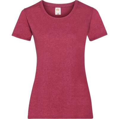 FRUIT OF THE LOOM FU78 Lady Fit Valueweight Tee tmavočervená