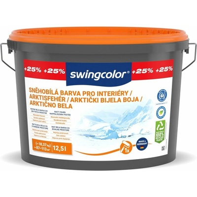 Swingcolor Farba na stenu snehobiela, snehobiela, matná, 5 l