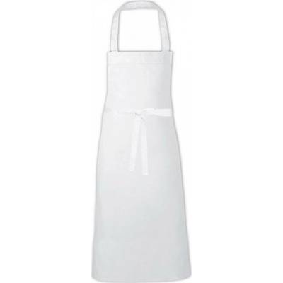 Link Kitchen Wear Extra široká klasická dlouhá zástěra na grilování Bílá X999