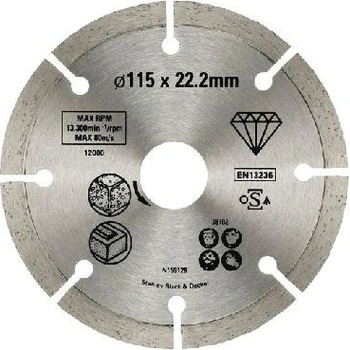 Stanley Diamantový řezný kotouč 115 x 22,2 mm STA38102