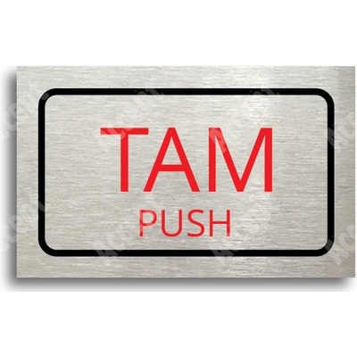 ACCEPT Tabulka SEM - TAM - typ 34 (80 x 50 mm) - stříbrná tabulka - barevný tisk