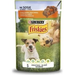 Friskies Възрастен пакет с пиле и моркови в сос 85 г