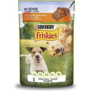 Friskies Възрастен пакет с пиле и моркови в сос 85 г