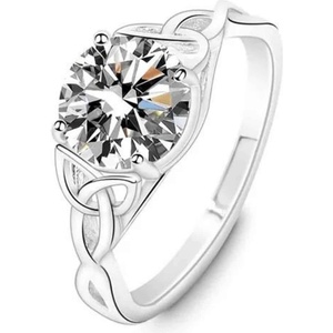 Silenti Jewelry Сребърен пръстен "Дълбочина" - 7 - 54.5мм (17.2мм диам. )