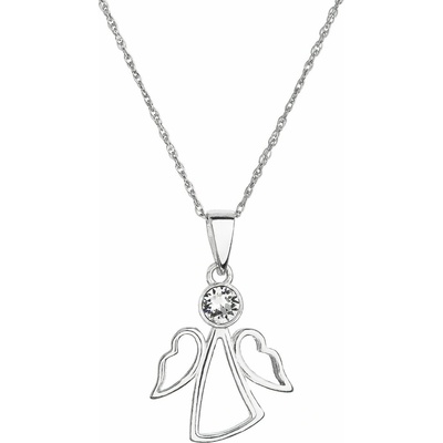 Pavona Strieborný náhrdelník anjel so Swarovski krištáľom 32082.1