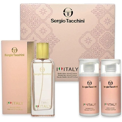 Sergio Tacchini I Love Italy подаръчен комплект с тоалетна вода 100мл и лосион за тяло 100мл за жени 1 бр