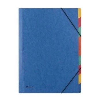 DONAU Folder with elastic band DONAU, pretzel, A4, 9 cover, blue