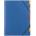DONAU Folder with elastic band DONAU, pretzel, A4, 9 cover, blue