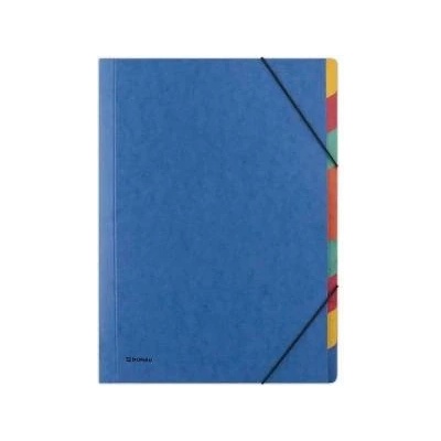 DONAU Folder with elastic band DONAU, pretzel, A4, 9 cover, blue