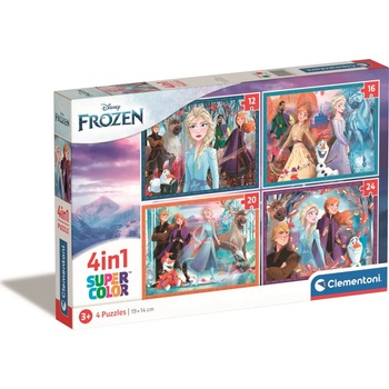 Clementoni - Puzzle 4v1 Frozen - 1 - 39 piese
