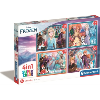 Clementoni - Puzzle 4v1 Frozen - 1 - 39 piese