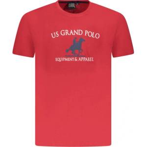 U. s. grand polo Мъжка тениска с къс ръкав us grand polo, Размер m, Цвят Червено (au02645_ro8rosso)