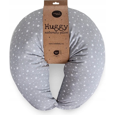 CEBA Vankúš na dojčenie HUGGY Basic Grey Stars