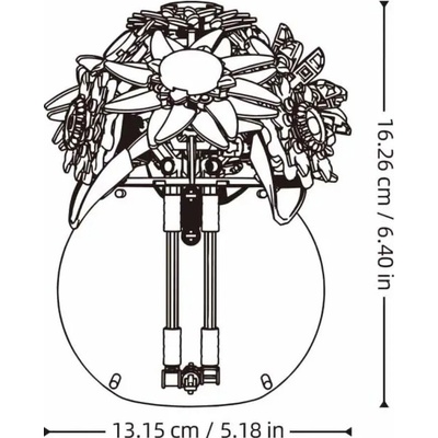 Sluban P8062 Kytice slunečnic a kopretin ve váze