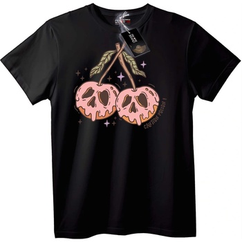 NOONEBRAND Тениска Отровна череша с череп - S, Black
