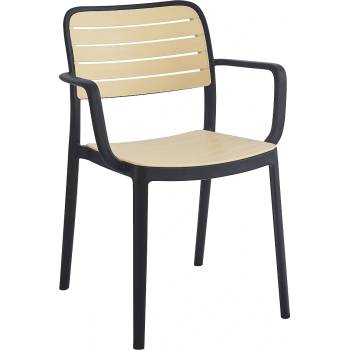 Стифиращ се стол, черен/бежов, kardos typ 2