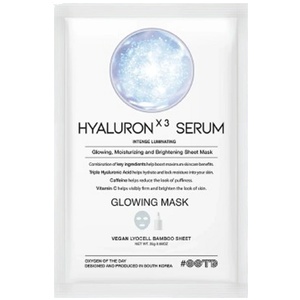 Ootd beauty Triple Hyaluron Serum Glowing Mask - Интензивно Хидратираща Маска за Лице 1бр/25g