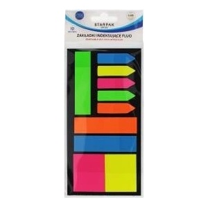 STARPAK Fluorescent index tab ind 10pcs mix stk b/c 24/1008
