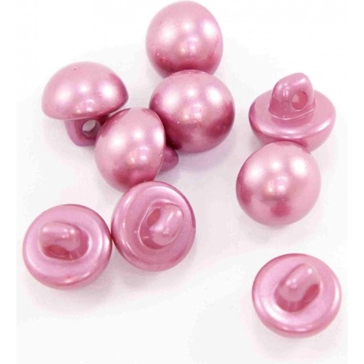 Gombík perlička so spodným prišitím - tmavá staroružová perleťová - priemer 0,9 cm