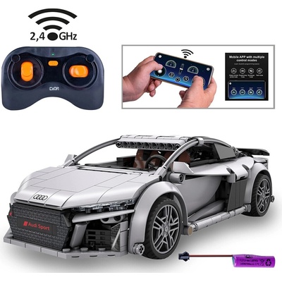 JAMARA CaDA Audi R8 Coupé RTR 1:14 na diaľkové ovládanie, sivé