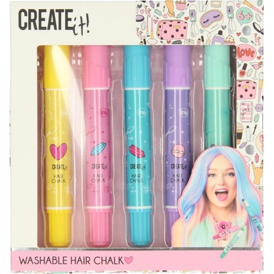 Canenco Křídy na vlasy v tužce Creat it! 5 ks Alltoys