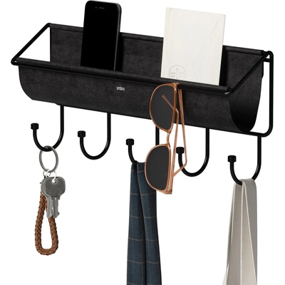 Umbra hk ltd (Канада) Органайзер с 5 бр. закачалки umbra hammock стенен - черен (umbra 1011470-040)