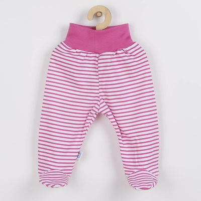 New Baby Dojčenské polodupačky Classic II s ružovými pruhmi