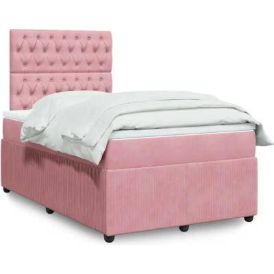 vidaXL 11461.3292321 Boxspring postel s matrací růžová samet