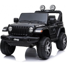 Beneo elektrické autíčko Jeep Wrangler dvoumístné kožená sedadla rádio s bluetooth přehrávačem SD / USB vstup Pohon 4x4 12V10Ah Baterie EVA kola Odpružené nápravy 24 GHz černá