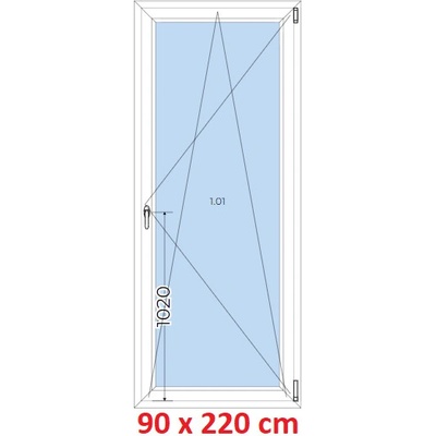 Soft Plastové okno 90x220 cm, otevíravé a sklopné, Daglesie