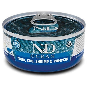 N&D CAT OCEAN Adult Tuna Cod Shrimp & Pumpkin 80 g