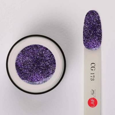 Laif Třpytivý fialový uv led gel Cg 173 diamond violet 6 ml