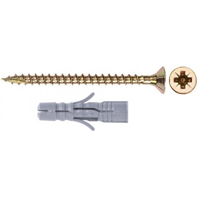 Sada vrutov a hmoždiniek 10 ks 6x60mm/10x50mm, PZ, Zn