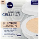Nivea Expert Finish Cellular 3v1 Ošetrujúci tónovaný krémový make-up v hubke 02 Medium 15 g