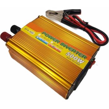 Инвертор bac-2608, 500w, от dc 12/24v към ac 220v, 1бр. usb-a, за кола (bac-2608)