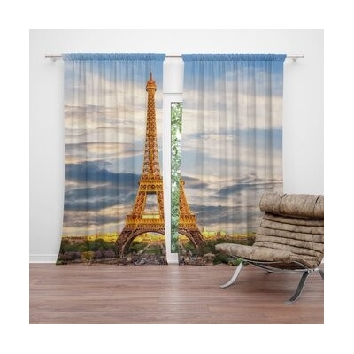 Sablio Závěsy Eiffel Tower 3: 2 ks - 140x250 cm - Sablio