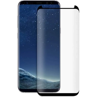 Eiger 3D Glass Case Friendly Curved Tempered Glass - калено стъклено защитно покритие с извити ръбове за целия дисплея на Samsung Galaxy S8 (черен-прозрачен)